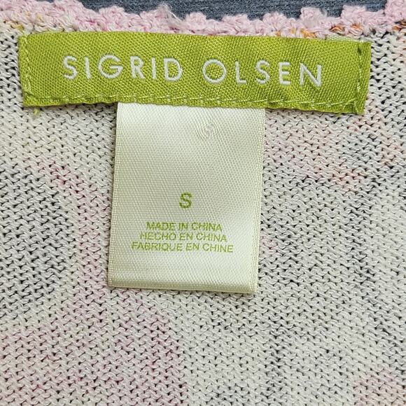 Sigrid Olsen Size Small Paisley Sweater Low Neck - Picture 5 of 8